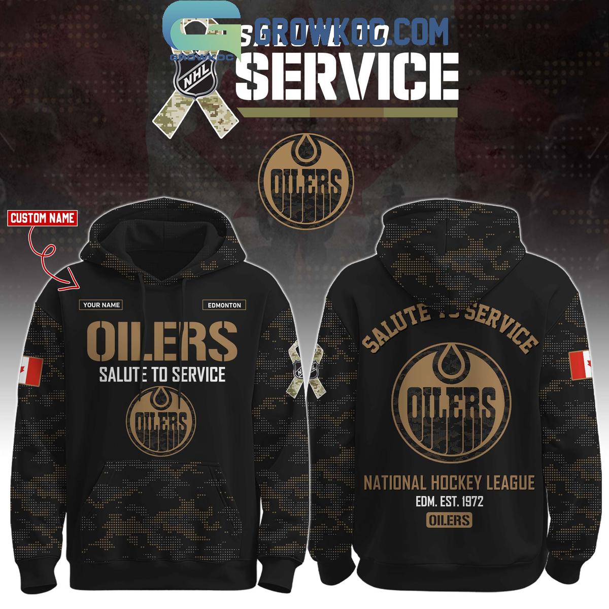 Edmonton Oilers Salute To Service Veterans Day Hoodie Shirt