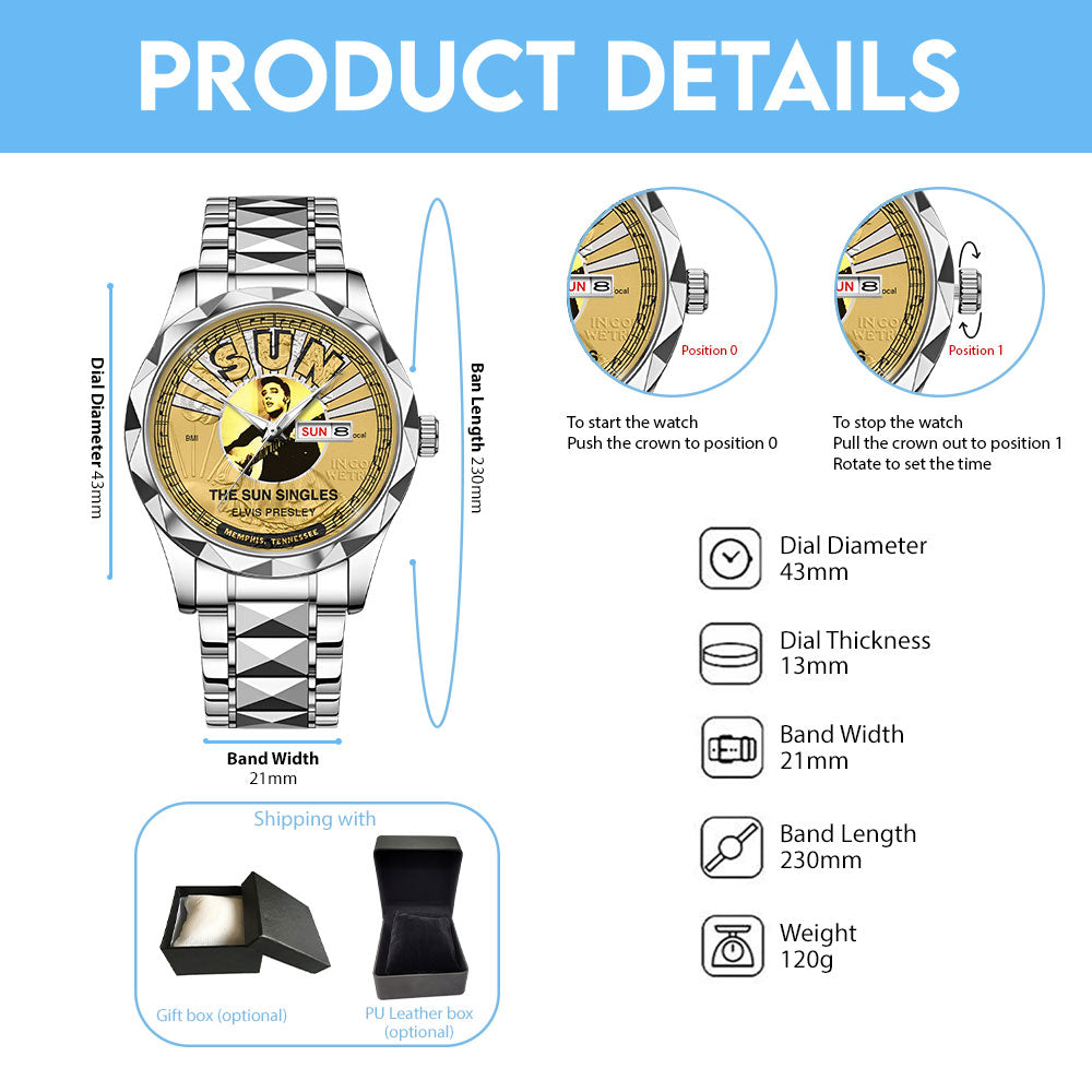 Elvis Presley Alloy Luxury Quartz Watch – MAITM12731