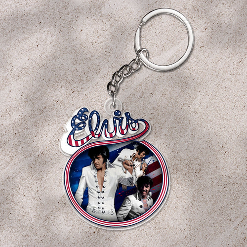 Elvis Presley Custom Shape 1-sided Keychain – HOATT 9246