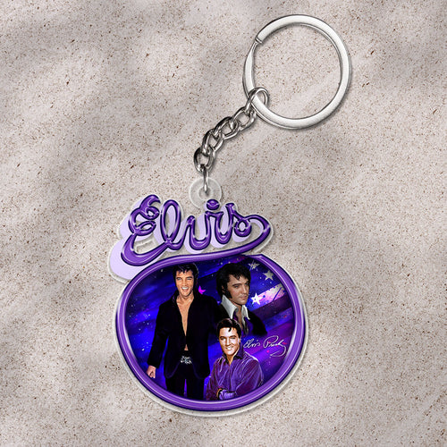 Elvis Presley Custom Shape 1-sided Keychain – HOATT 9247