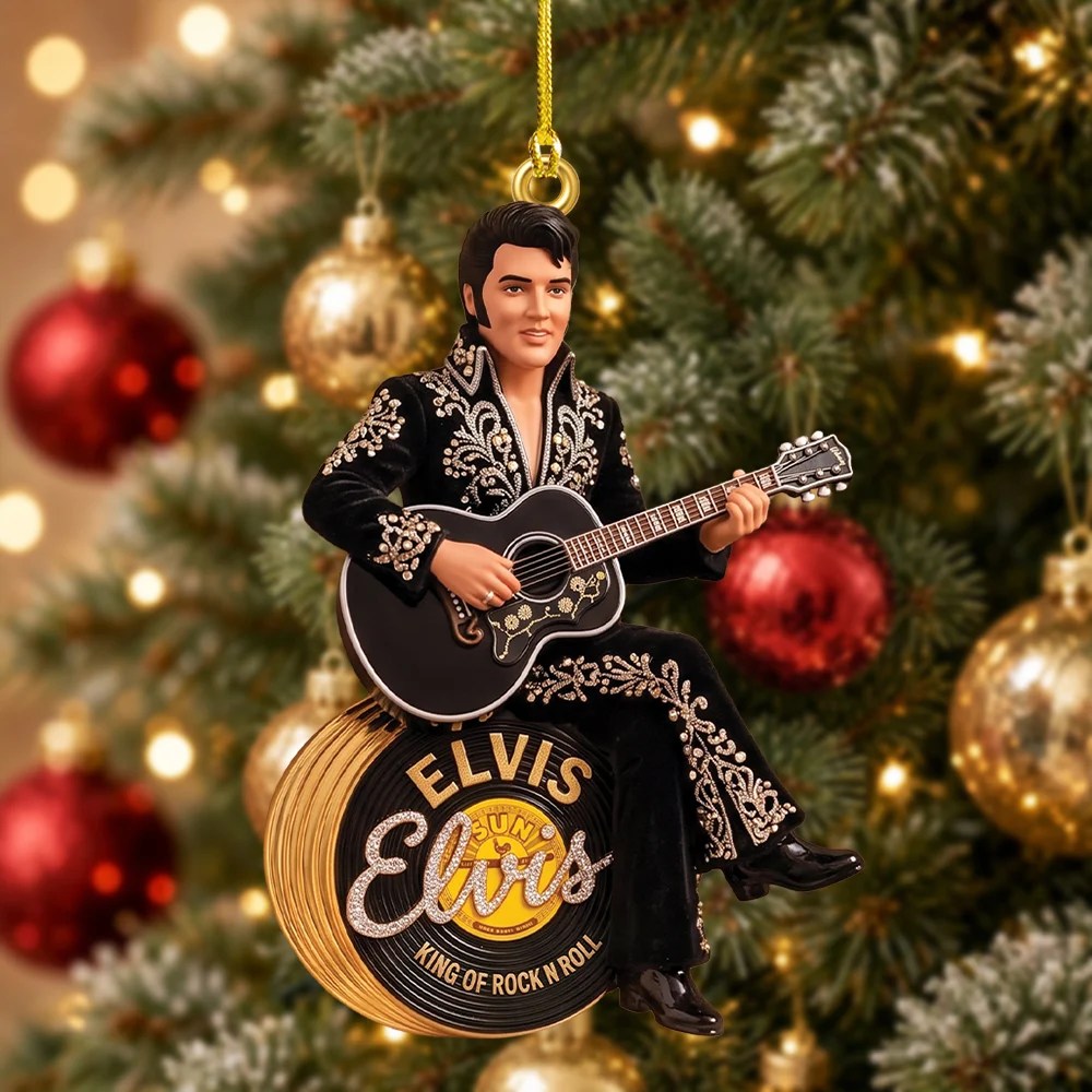 Elvis Presley Custom Shape 2-side Printed Acrylic Ornament – TMTHU9750