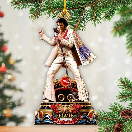 Elvis Presley Custom Shape 2-side Printed Acrylic Ornament – HOATT21424