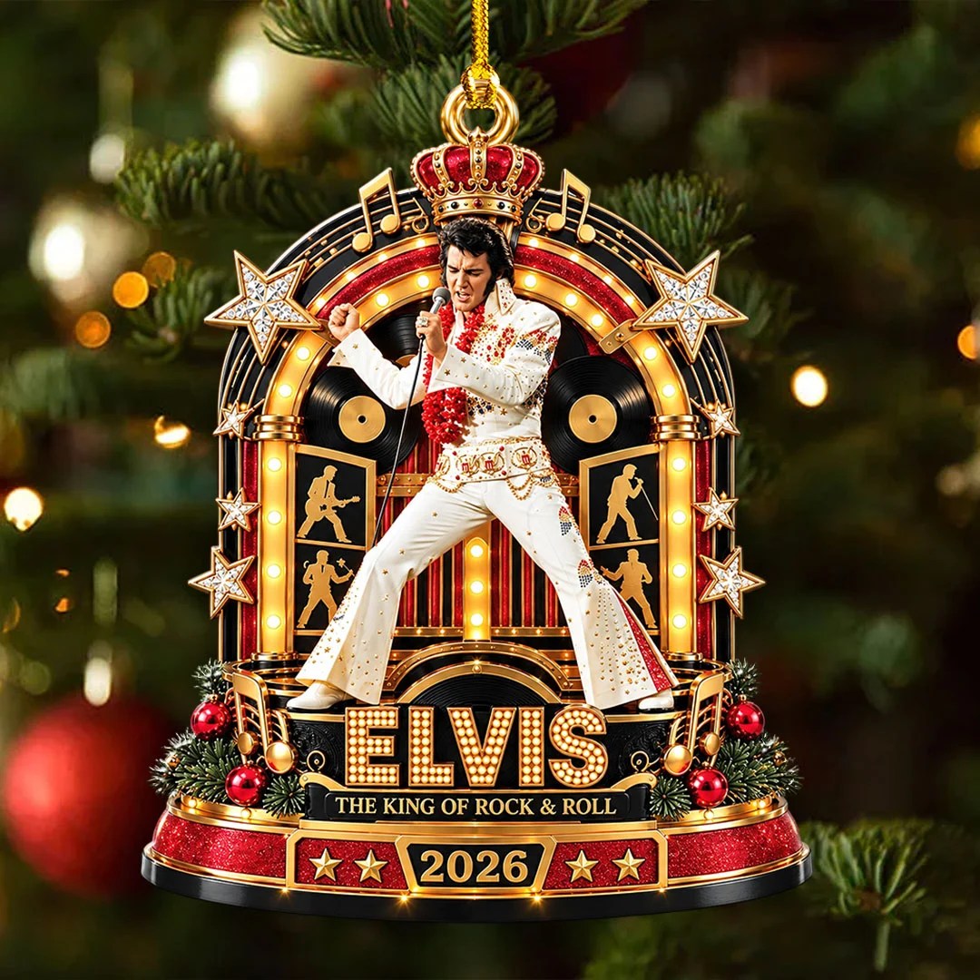 Elvis Presley Custom Shape 2-side Printed Acrylic Ornament – HOATT21458