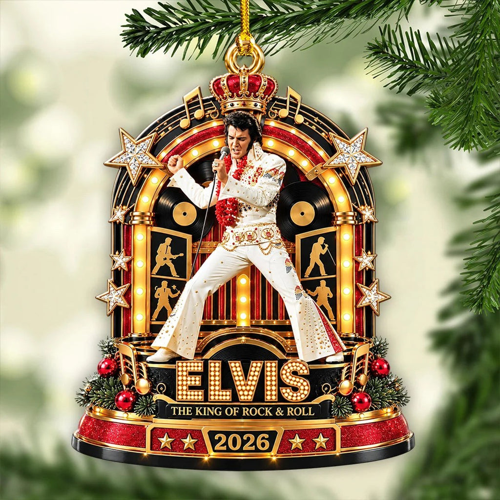 Elvis Presley Custom Shape 2-side Printed Acrylic Ornament – HOATT21458