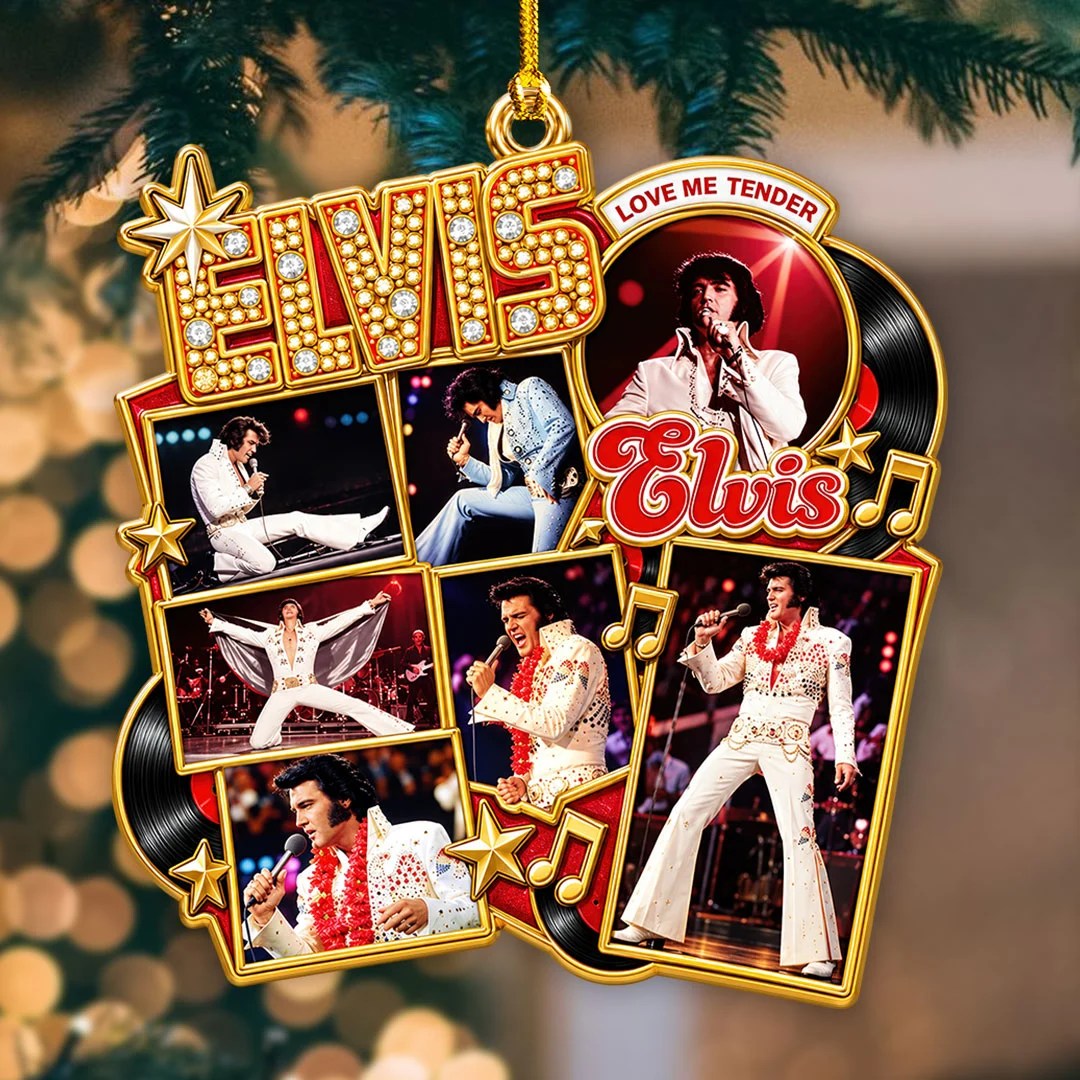 Elvis Presley Custom Shape 2-side Printed Acrylic Ornament – HOATT21539
