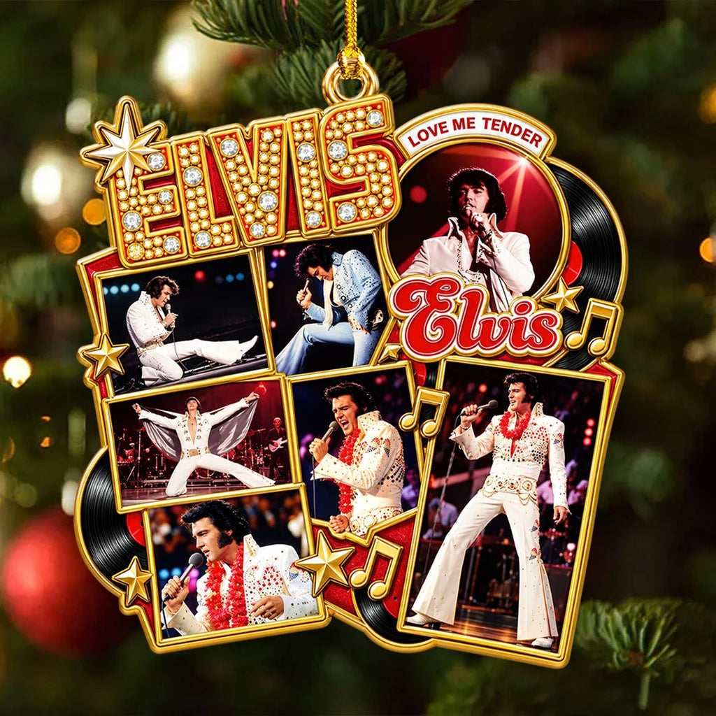 Elvis Presley Custom Shape 2-side Printed Acrylic Ornament – HOATT21539