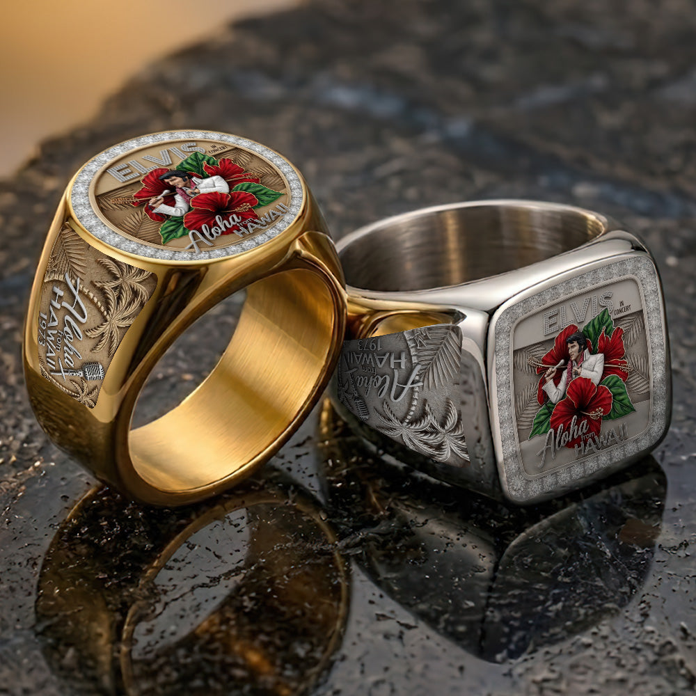 Elvis Presley 3D Engraved Ring – TMTHU6563