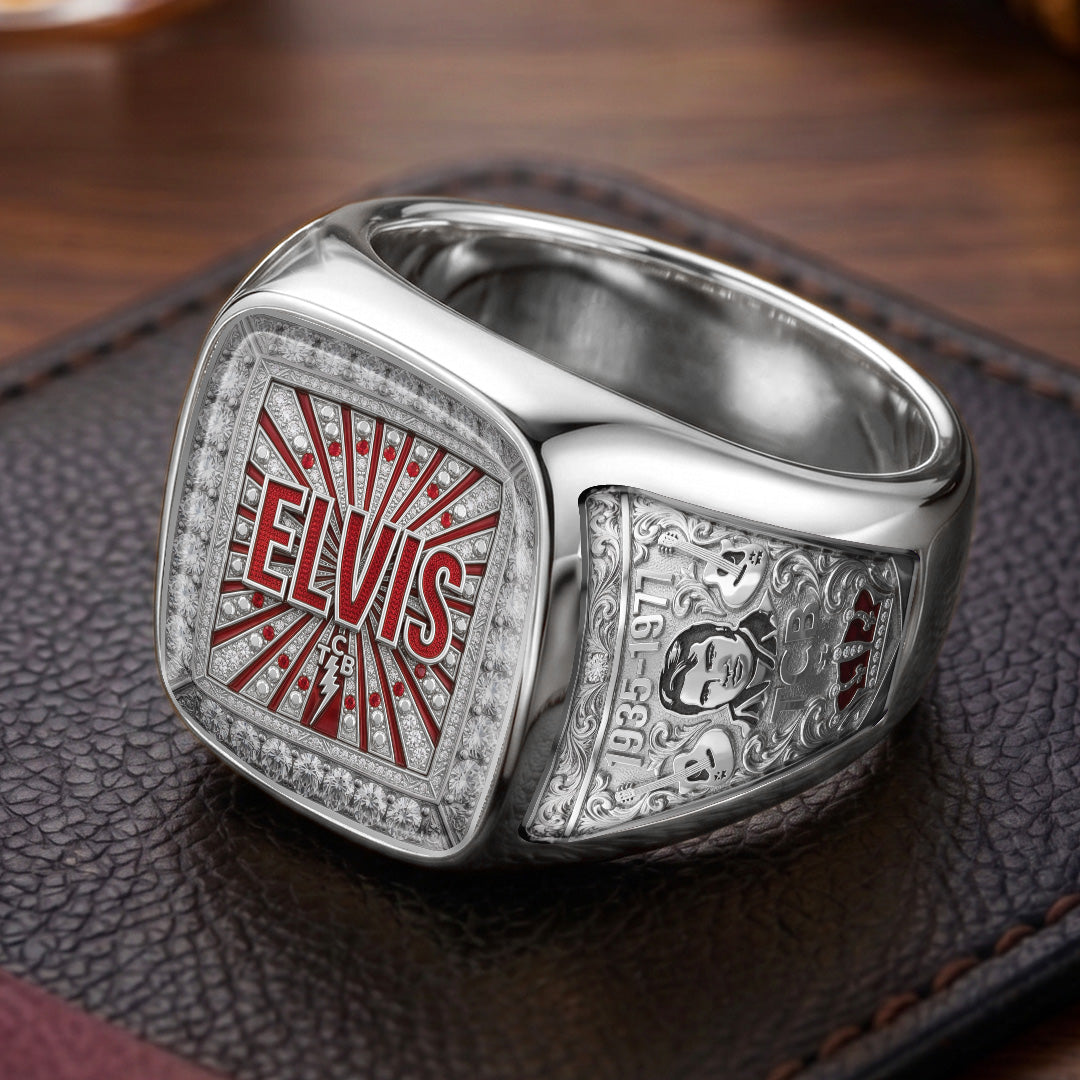 Elvis Presley 3D Engraved Ring – TMTHU7327