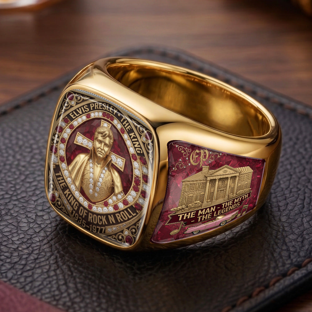 Elvis Presley 3D Engraved Ring – TMTHU7331