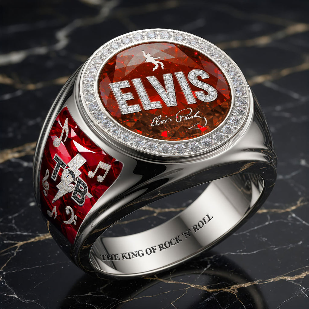 Elvis Presley 3D Engraved Ring – HOATT18268