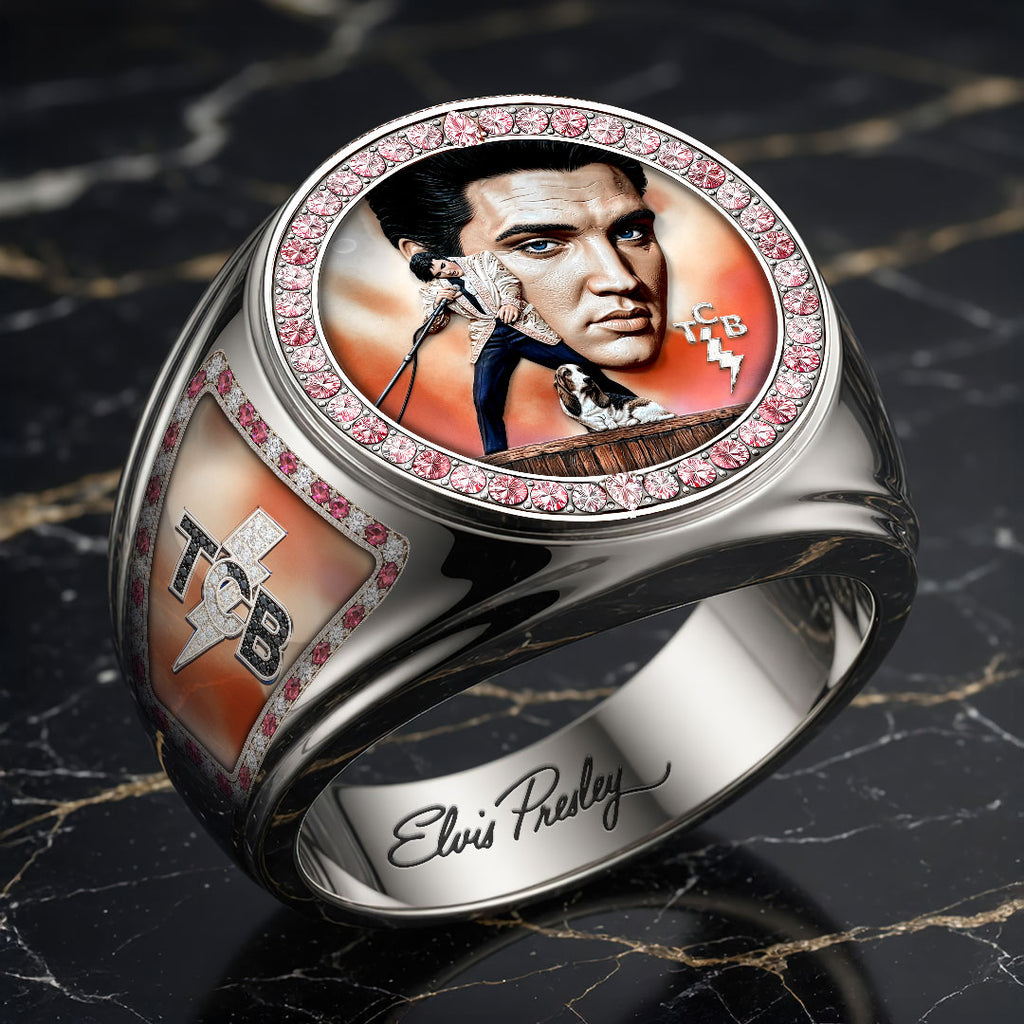 Elvis Presley 3D Engraved Ring – HOATT19292