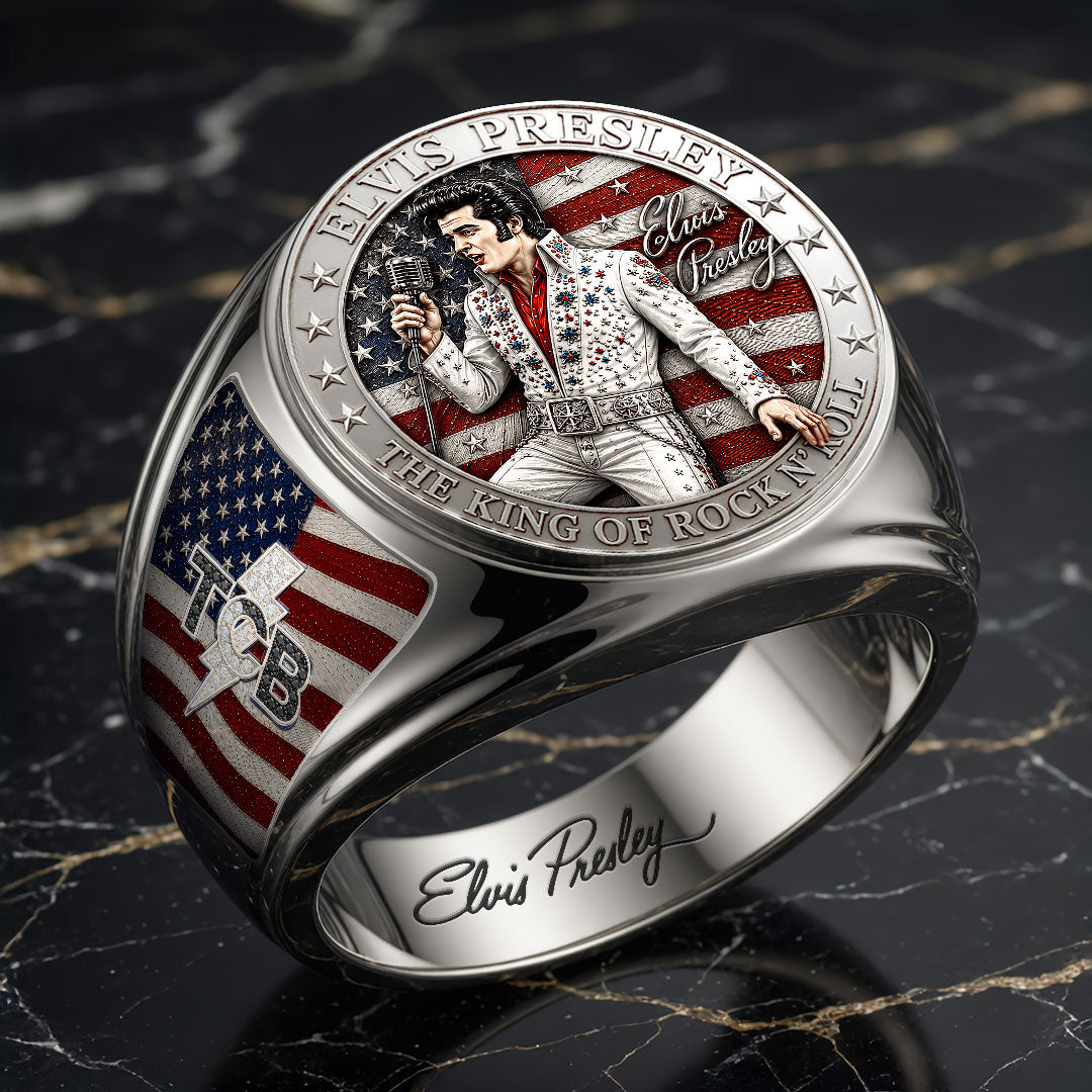 Elvis Presley 3D Engraved Ring – HOATT19333