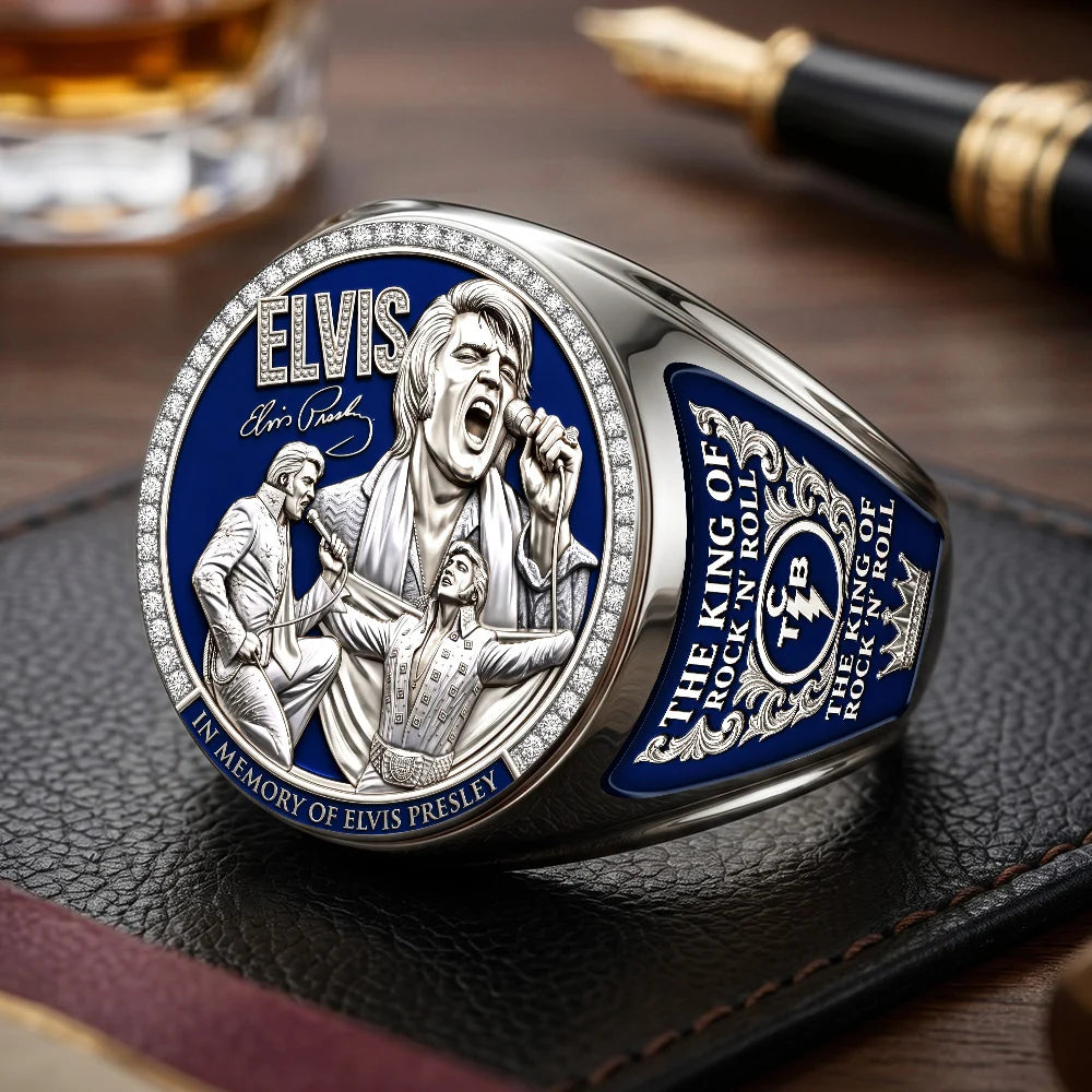 Elvis Presley 3D Engraved Ring – TMTHU9395