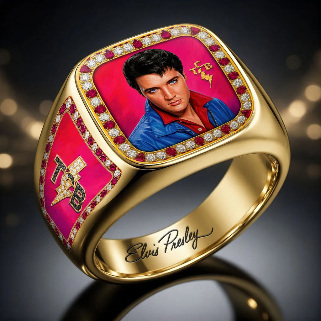 Elvis Presley 3D Engraved Ring – HOATT21347