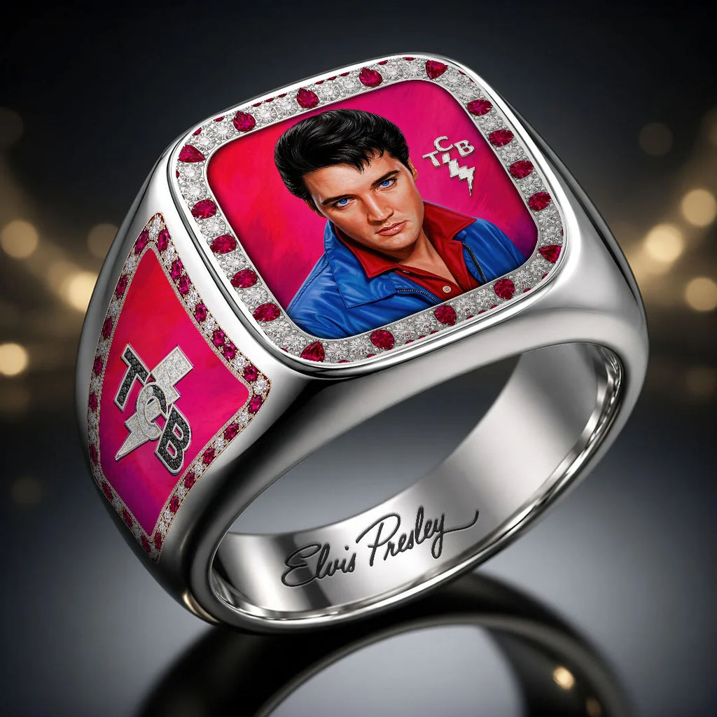 Elvis Presley 3D Engraved Ring – HOATT21347