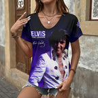 Elvis Presley 3D Women's V-Neck T-Shirt – GNE6833