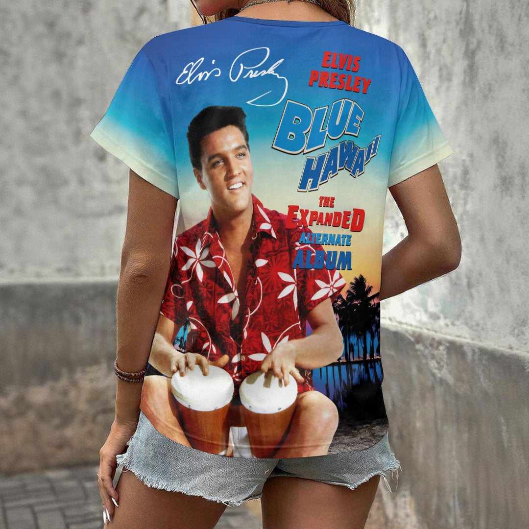 Elvis Presley 3D Women's V-Neck T-Shirt – HOATT18289