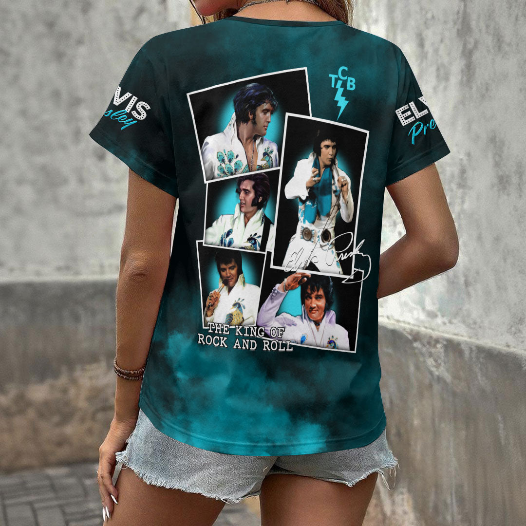 Elvis Presley 3D Women's V-Neck T-Shirt – HOATT18370