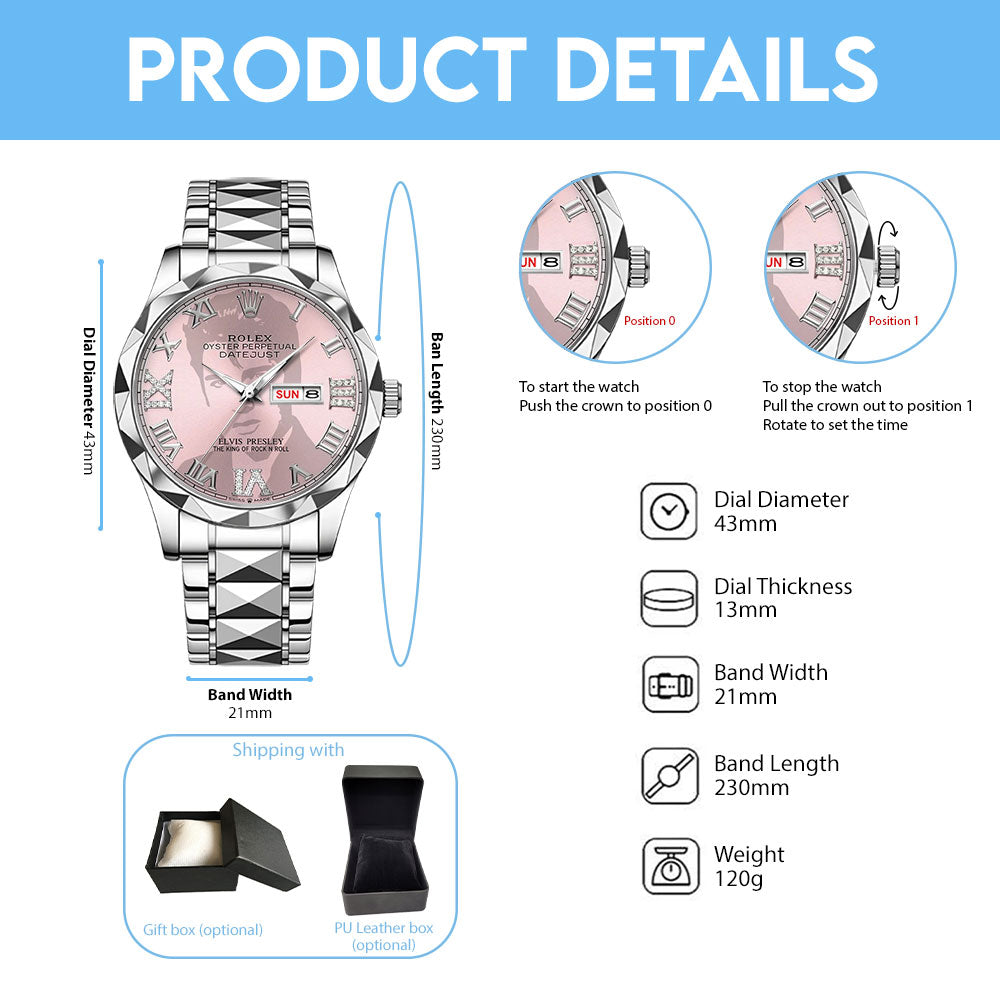 Elvis Presley Alloy Luxury Quartz Watch – TMTHU3841