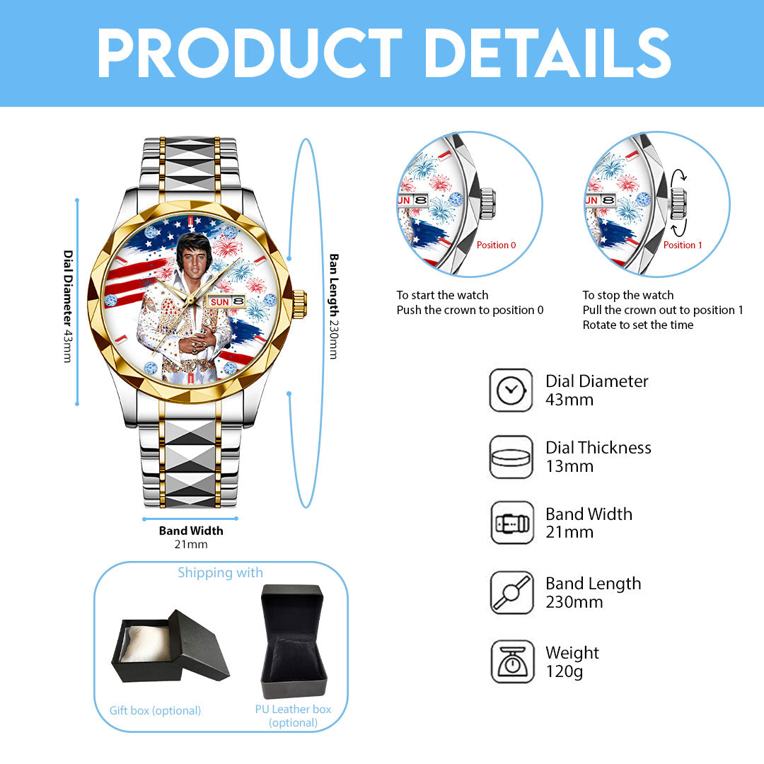 Elvis Presley Alloy Luxury Quartz Watch – HOATT 11415