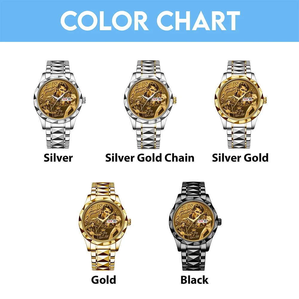 Elvis Presley Alloy Luxury Quartz Watch – MAITM15352