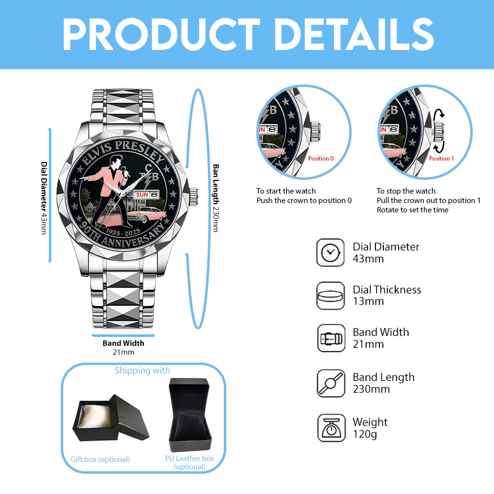 Elvis Presley Alloy Luxury Quartz Watch – TANTN15432
