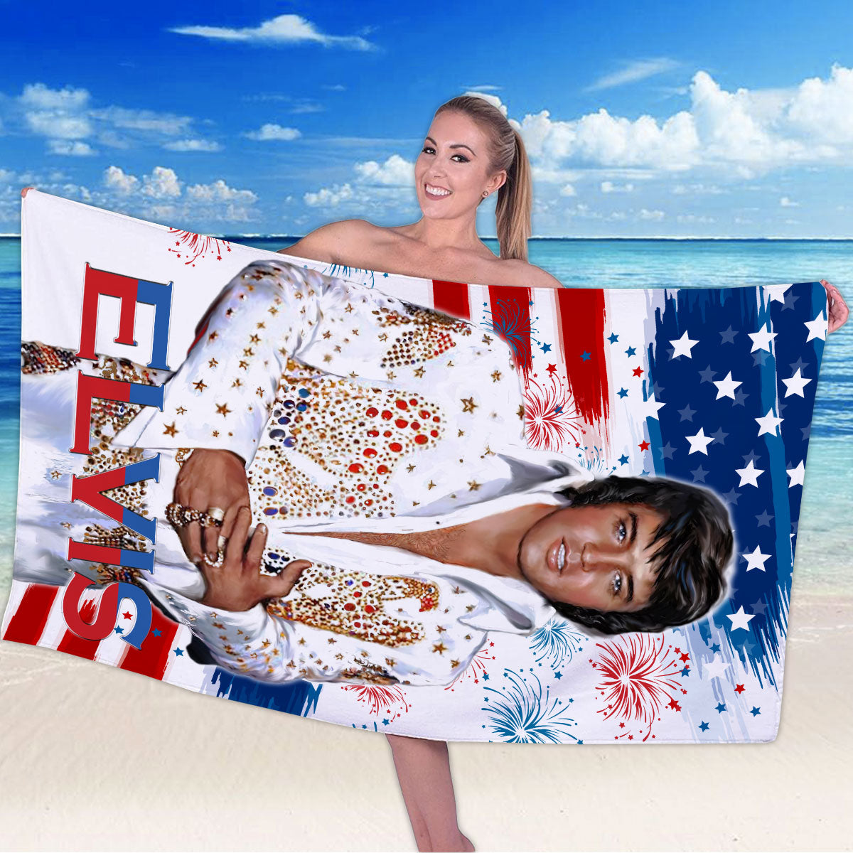 Elvis Presley Rectangle Beach Towel – HOATT 11941
