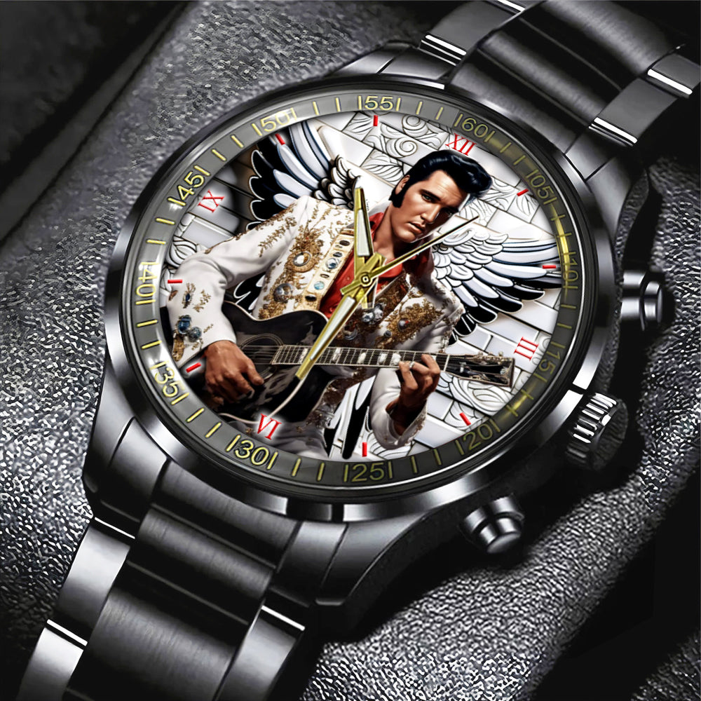 Elvis Presley Black Stainless Steel Watch – GNE 251