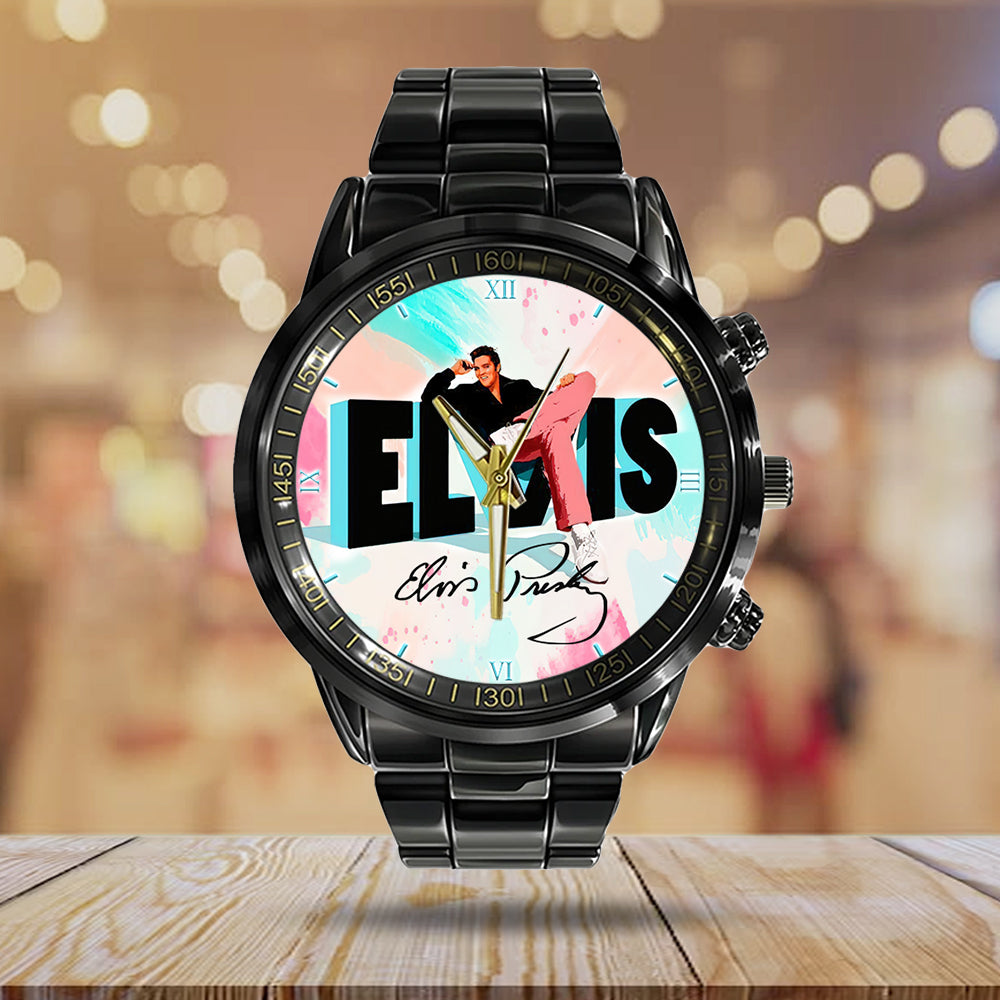 Elvis Presley Black Stainless Steel Watch – GNE 253