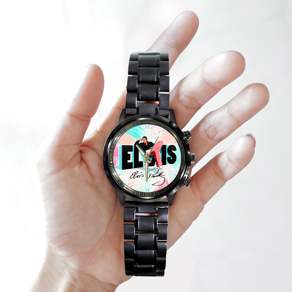 Elvis Presley Black Stainless Steel Watch – GNE 253