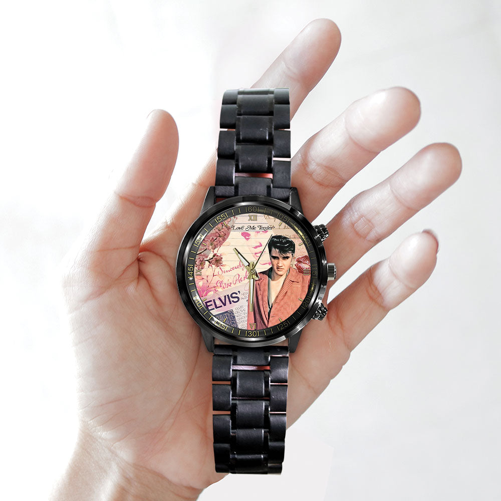 Elvis Presley Black Stainless Steel Watch – GNE 287
