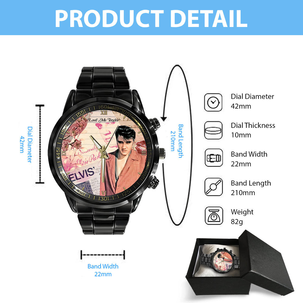 Elvis Presley Black Stainless Steel Watch – GNE 287