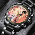 Elvis Presley Black Stainless Steel Watch – GNE 287