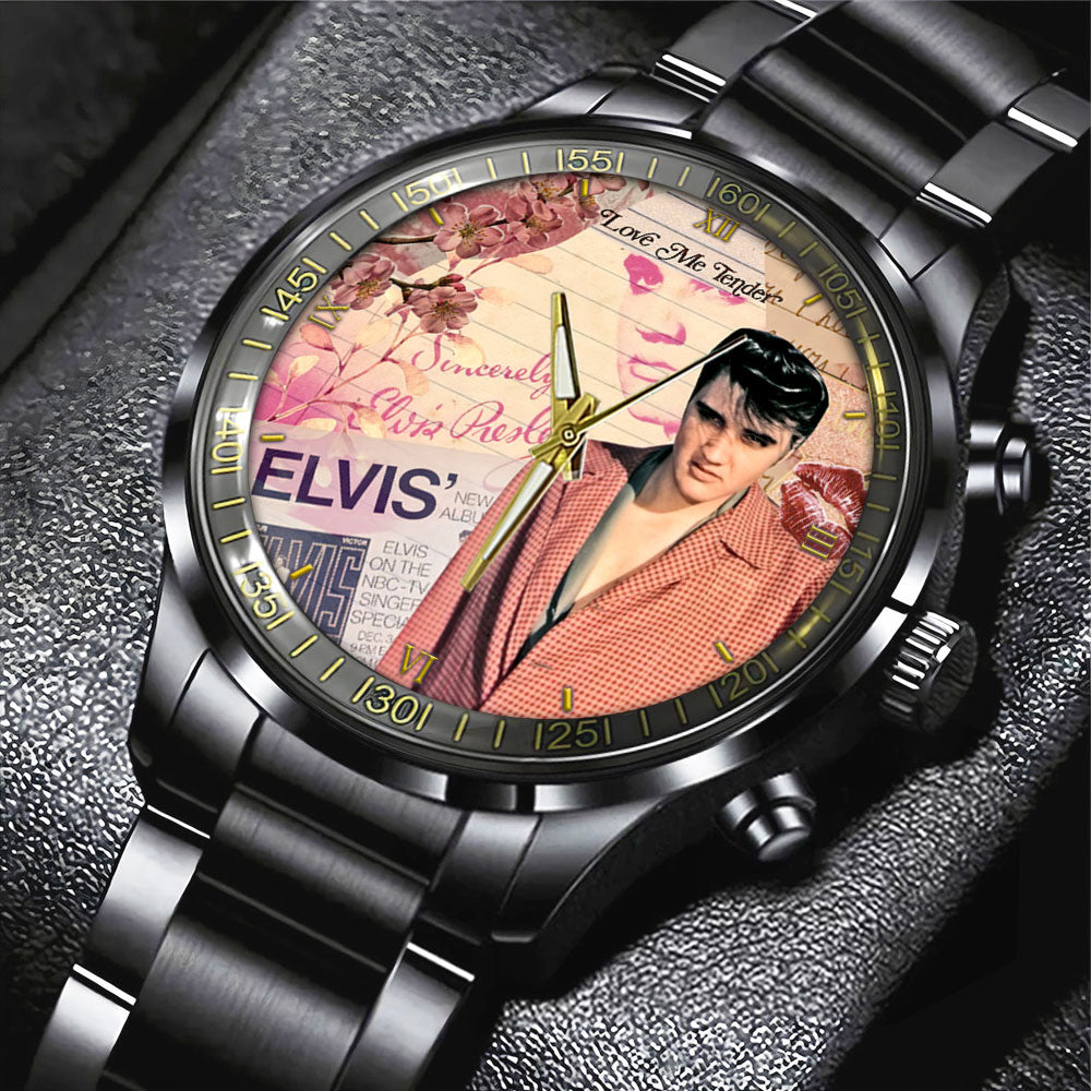 Elvis Presley Black Stainless Steel Watch – GNE 287