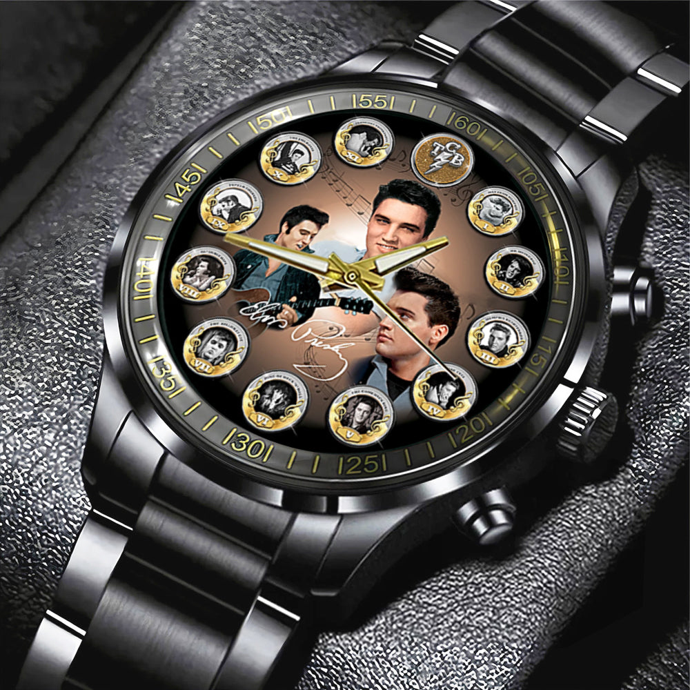 Elvis Presley Black Stainless Steel Watch – MAITM 6386