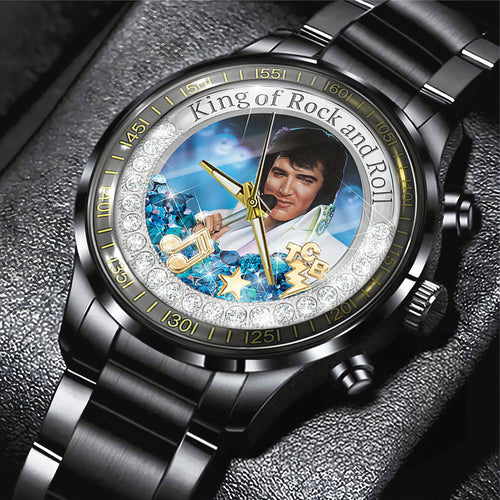 Elvis Presley Black Stainless Steel Watch – MAITM 7475
