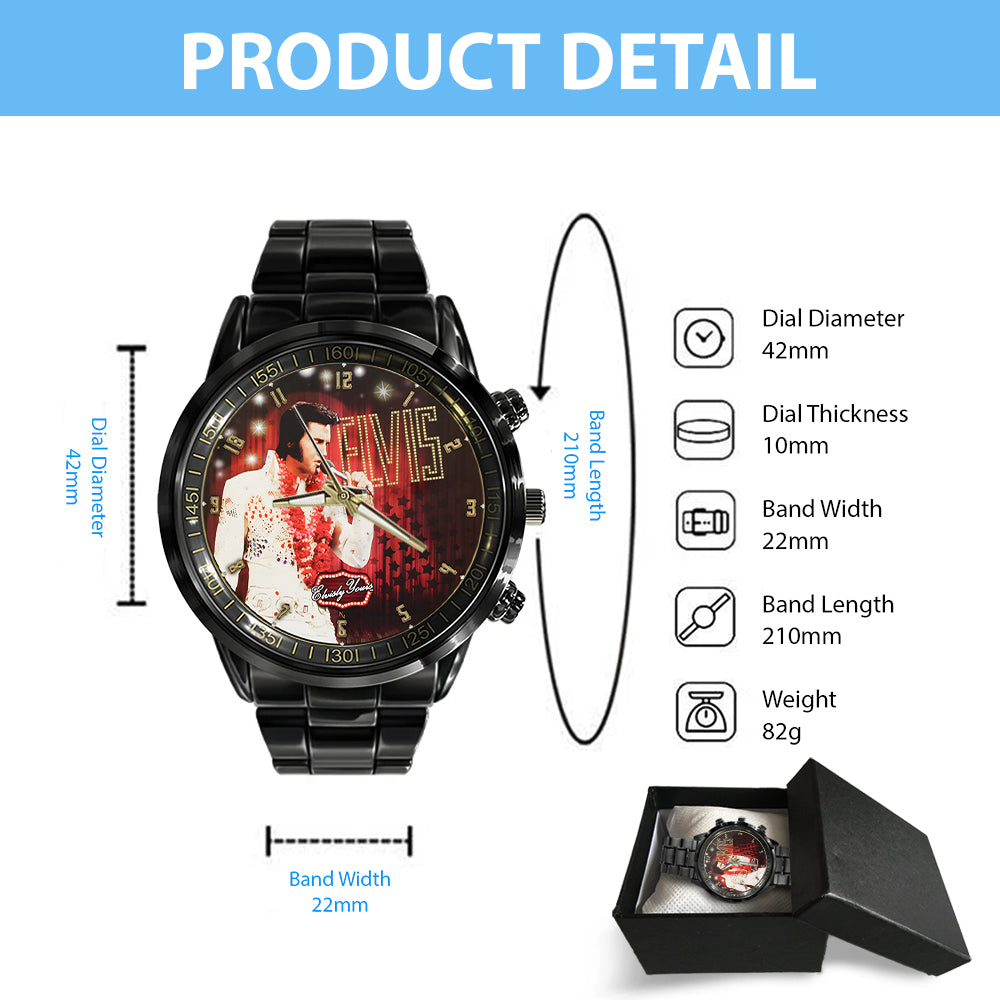 Elvis Presley Black Stainless Steel Watch – MAITM 7725