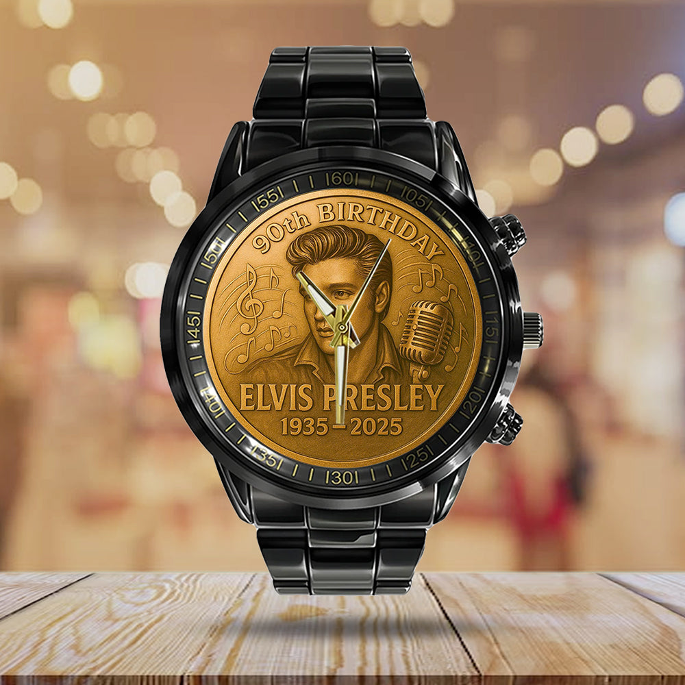 Elvis Presley Black Stainless Steel Watch – TANTN 14025