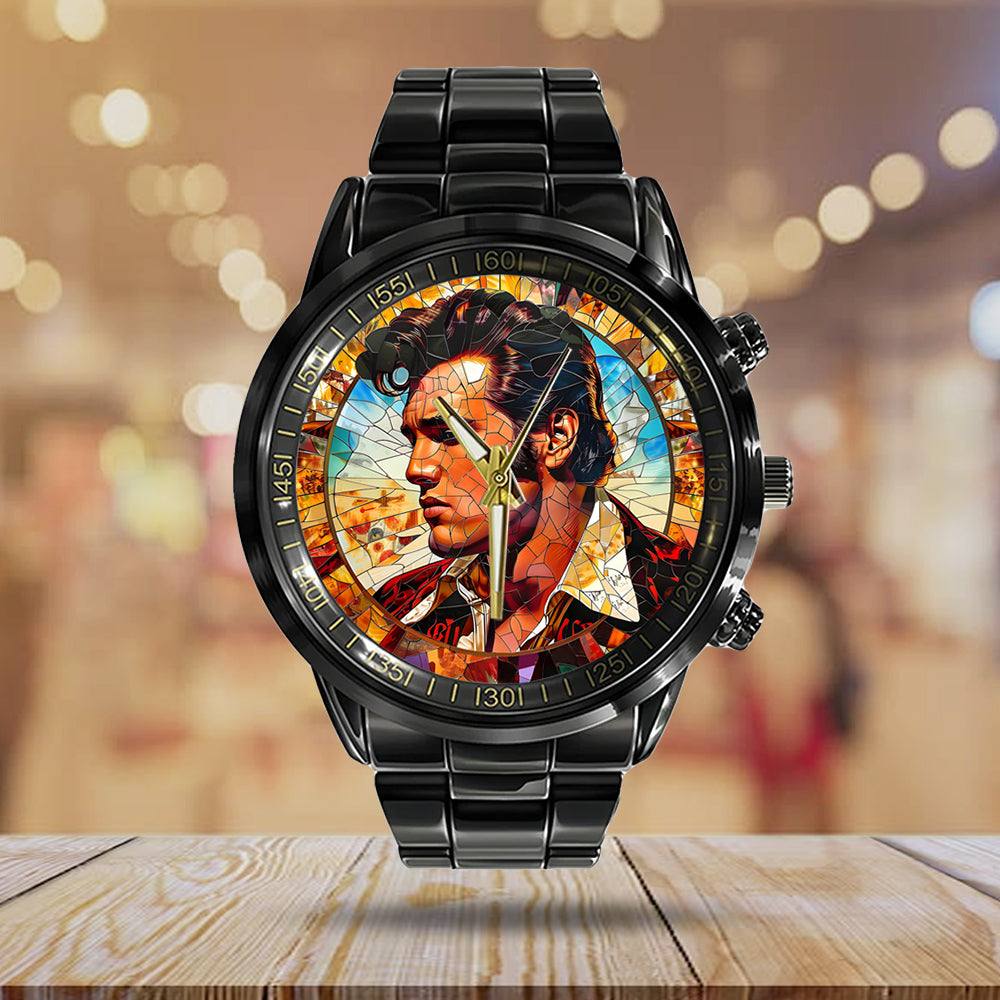 Elvis Presley Black Stainless Steel Watch – TANTN 5650
