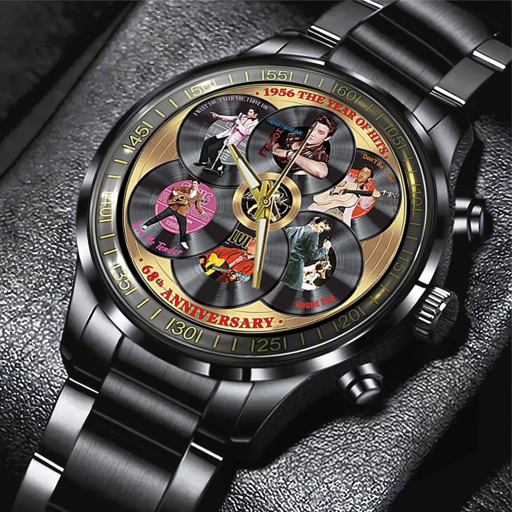 Elvis Presley Black Stainless Steel Watch – TANTN 7842.1