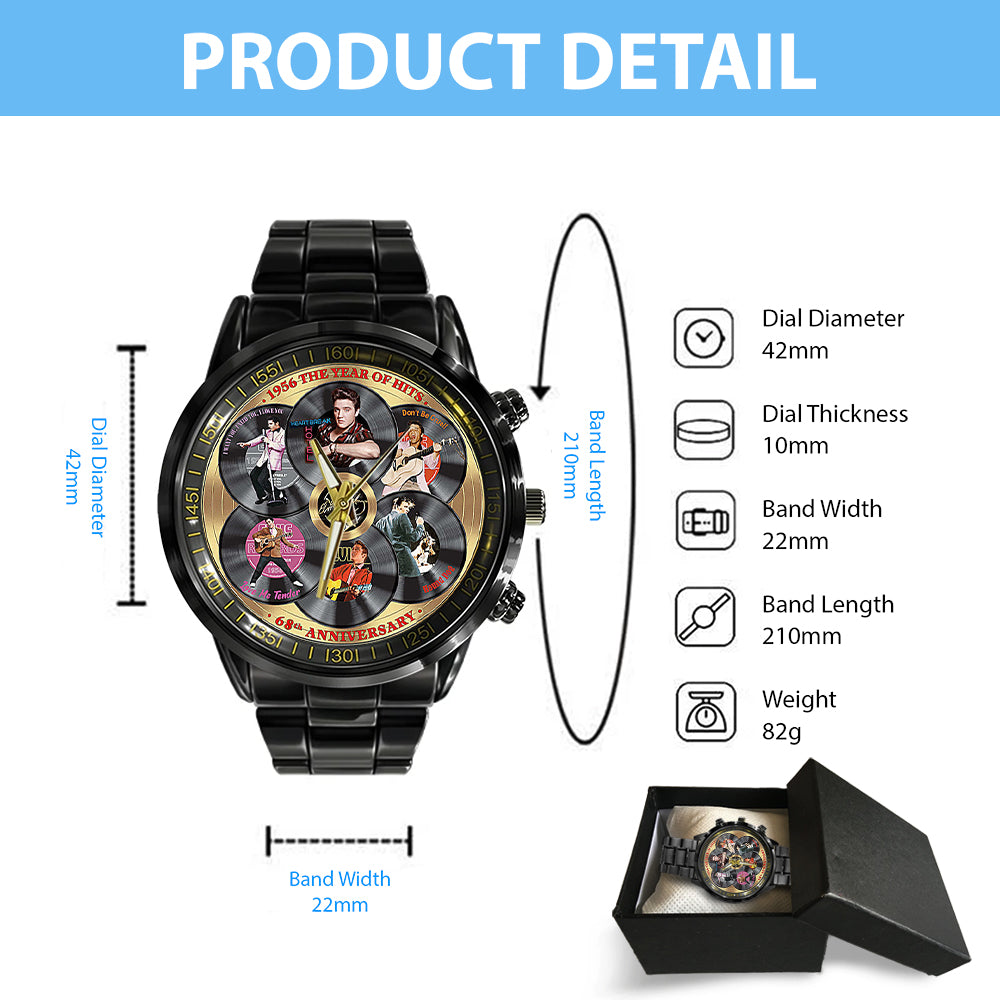 Elvis Presley Black Stainless Steel Watch – TANTN 7842.1