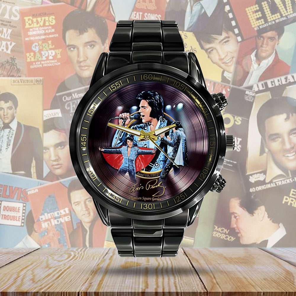 Elvis Presley Black Stainless Steel Watch – TANTN 7844