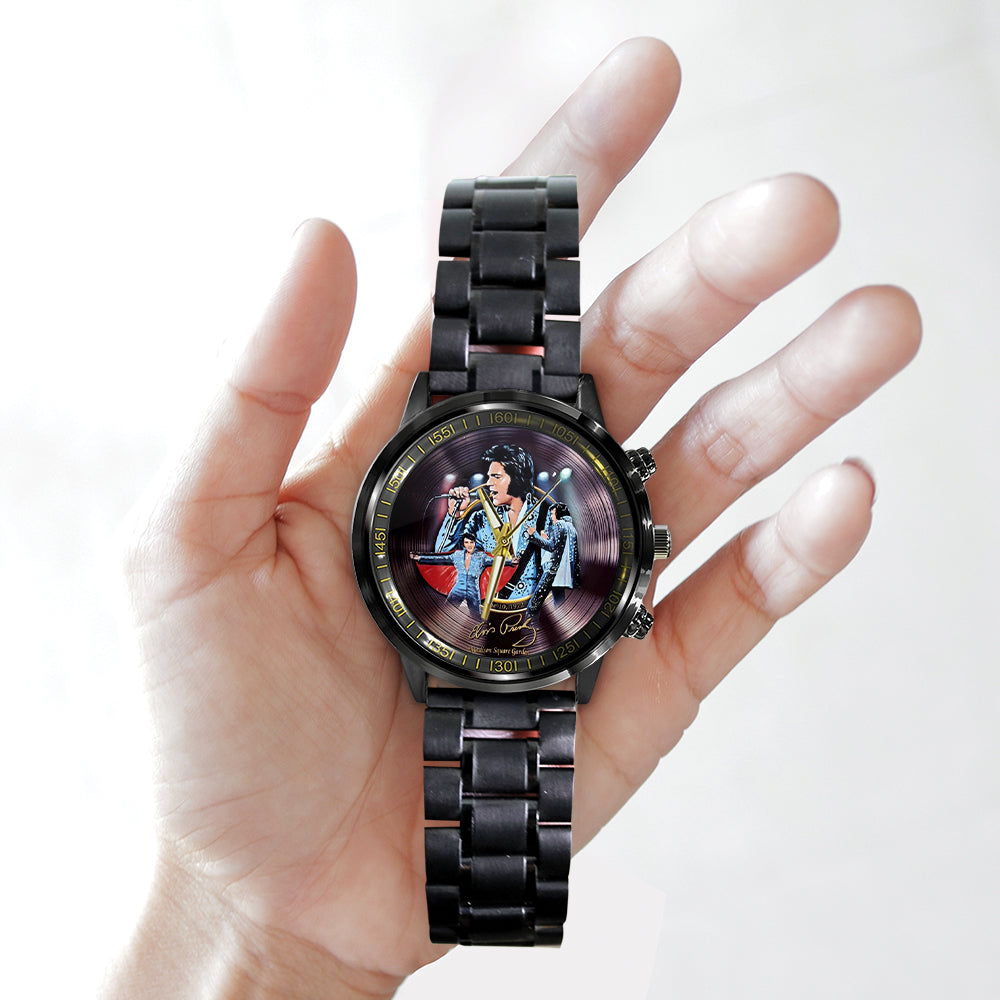 Elvis Presley Black Stainless Steel Watch – TANTN 7844