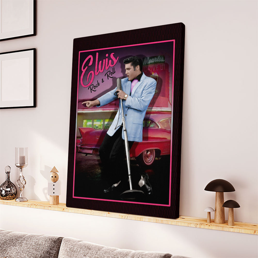 Elvis Presley Rectangle Canvas With Inner Frame – HOATT 8226
