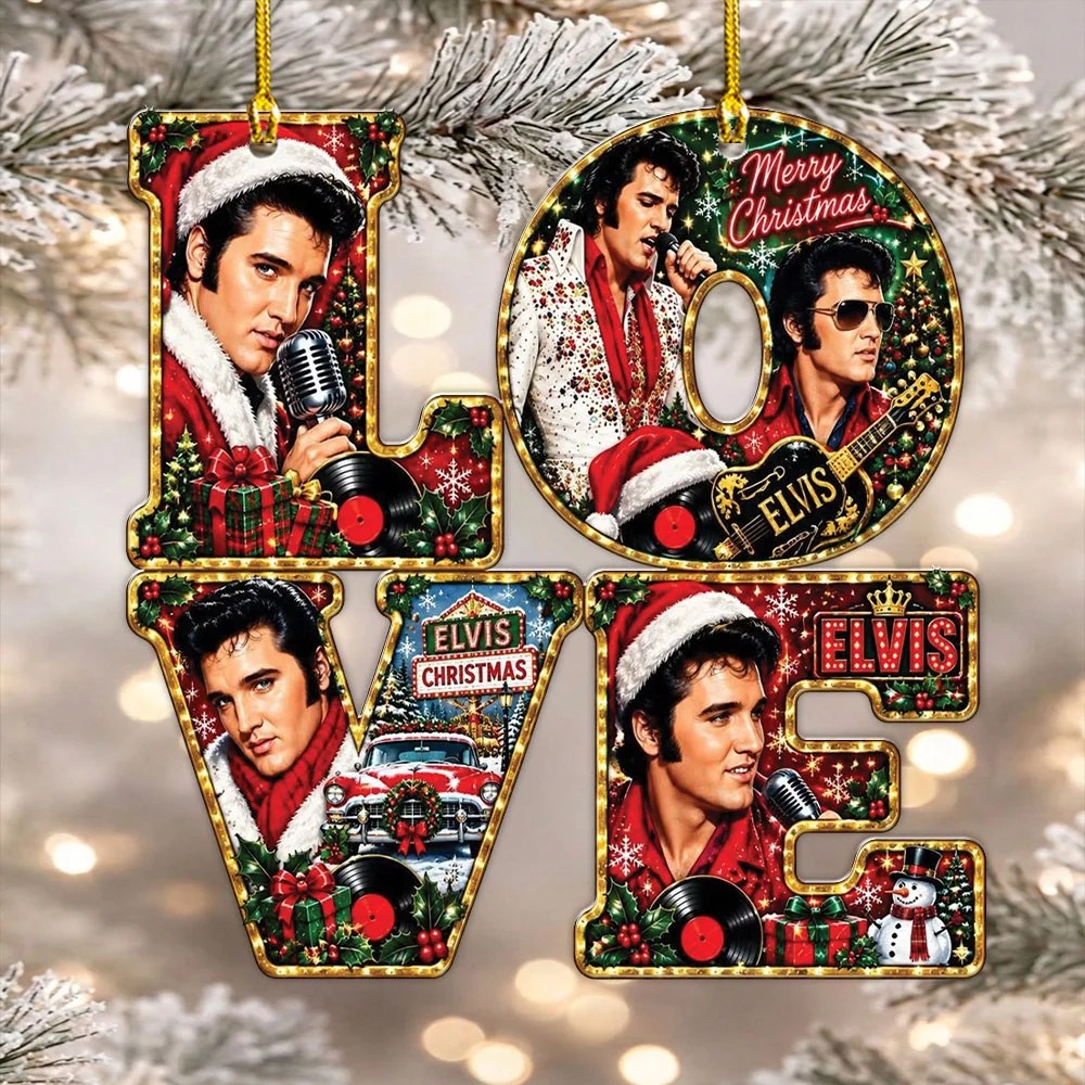 Elvis Presley Custom Shape 1-side Printed Acrylic Ornament – MAITM15323