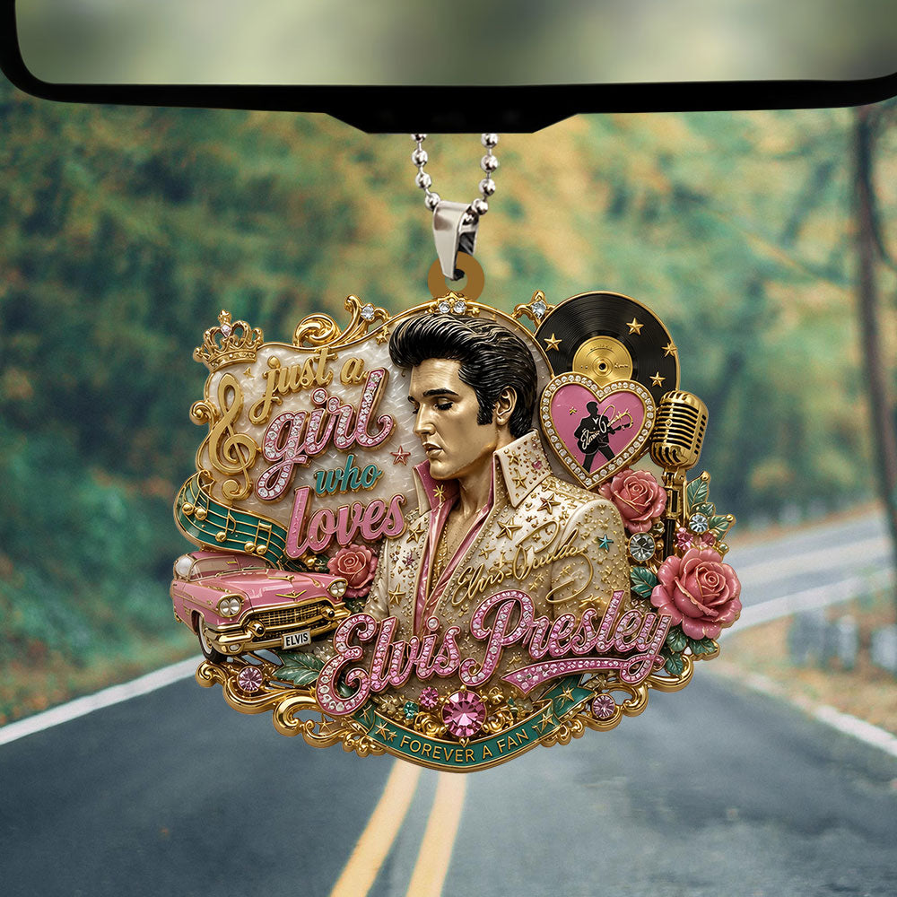 Elvis Presley Custom shape 2-sided Acrylic Car Ornament – TANTN24730