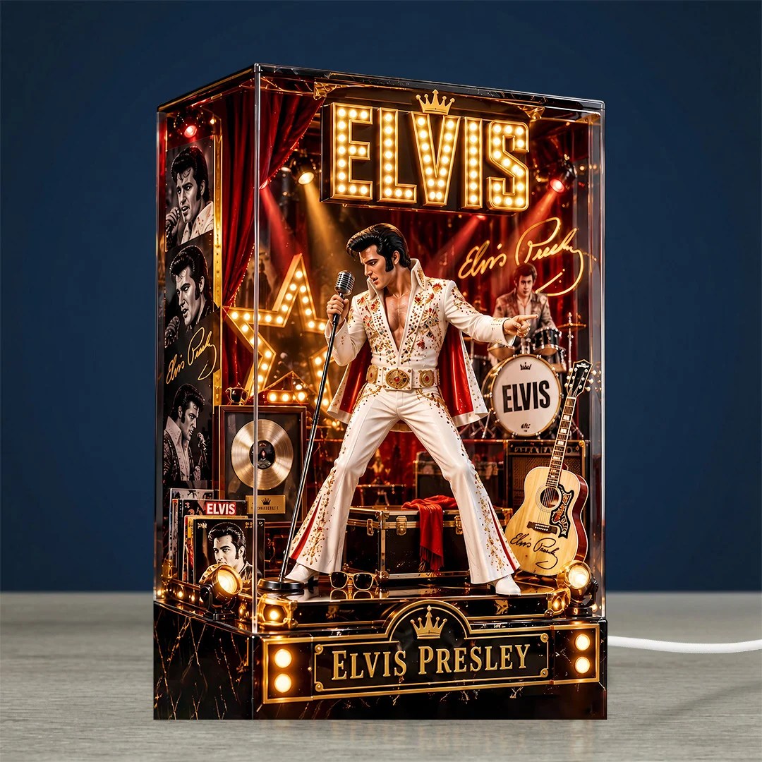 Elvis Presley Custom Shape Acrylic Light Box – TANTN25968