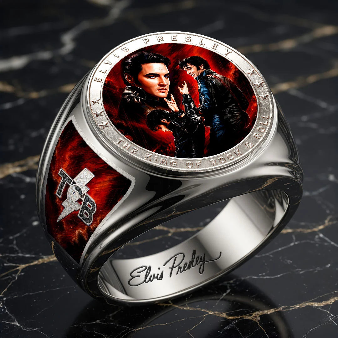 Elvis Presley 3D Engraved Ring – HOATT21200