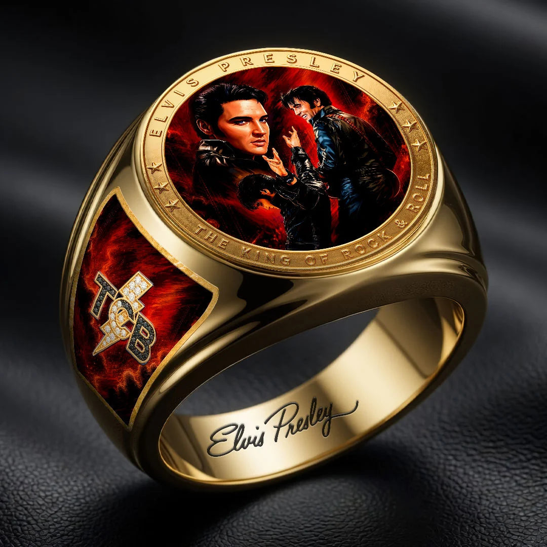 Elvis Presley 3D Engraved Ring – HOATT21200