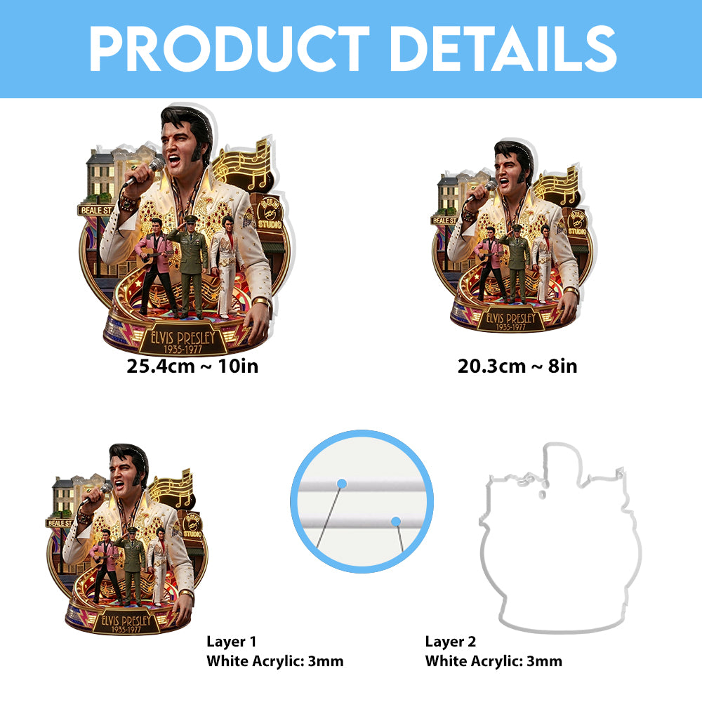 Elvis Presley Custom Shape Acrylic Light Box – TMTHU6637